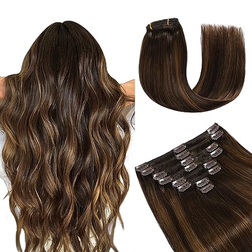 #P2/6/T2 Balayage Dark Brown to Chestnut Brown