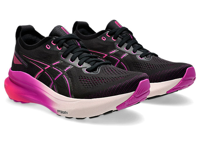 ASICS Gel-Kayano 31 Women's Running Shoes (B Width) - Black/Magenta | Stability & Cushion for Long-Distance Running, Jogging, Gym Workouts