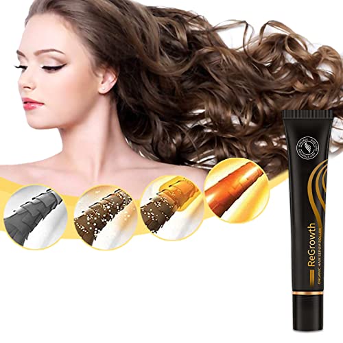 Organic Hair Growth Serum for Men & Women - Regenerating Hair Follicle Treatment with Nourishing Essence to Prevent Hair Loss & Repair Damaged Hair | Suitable for All Hair Types (3 Pack) | Daily Scalp Care & Thicker Hair Regrowth