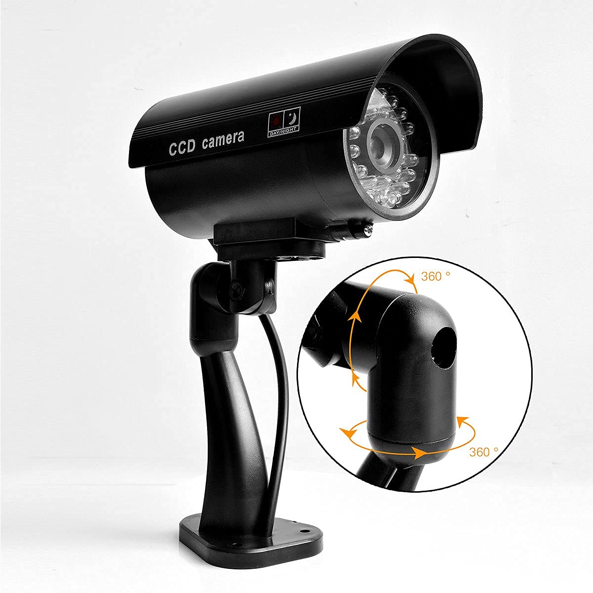 **4 Pack Fake Security Camera with No Trespassing Signs - Dummy Surveillance Camera with Realistic LED Red Light & Warning Stickers - Indoor/Outdoor Use for Home, Yard, Garage, Office (Set of 8)**