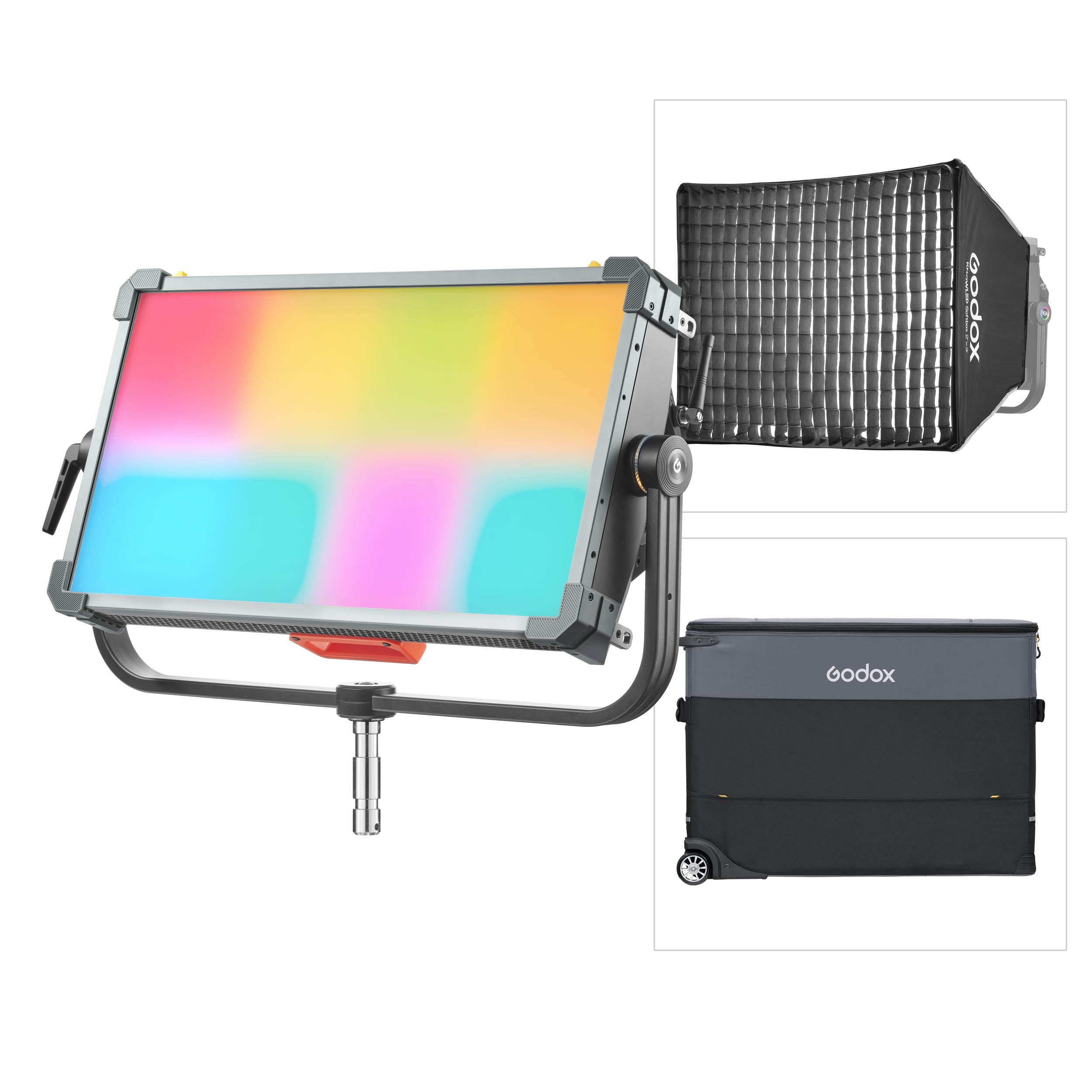 KNOWLED P600R K1 350W 2'x1' RGBWW Pixel LED Light Panel Kit with Softbox & Carry Bag - Professional Photography & Video Lighting for Studios, YouTube, TikTok Content Creation