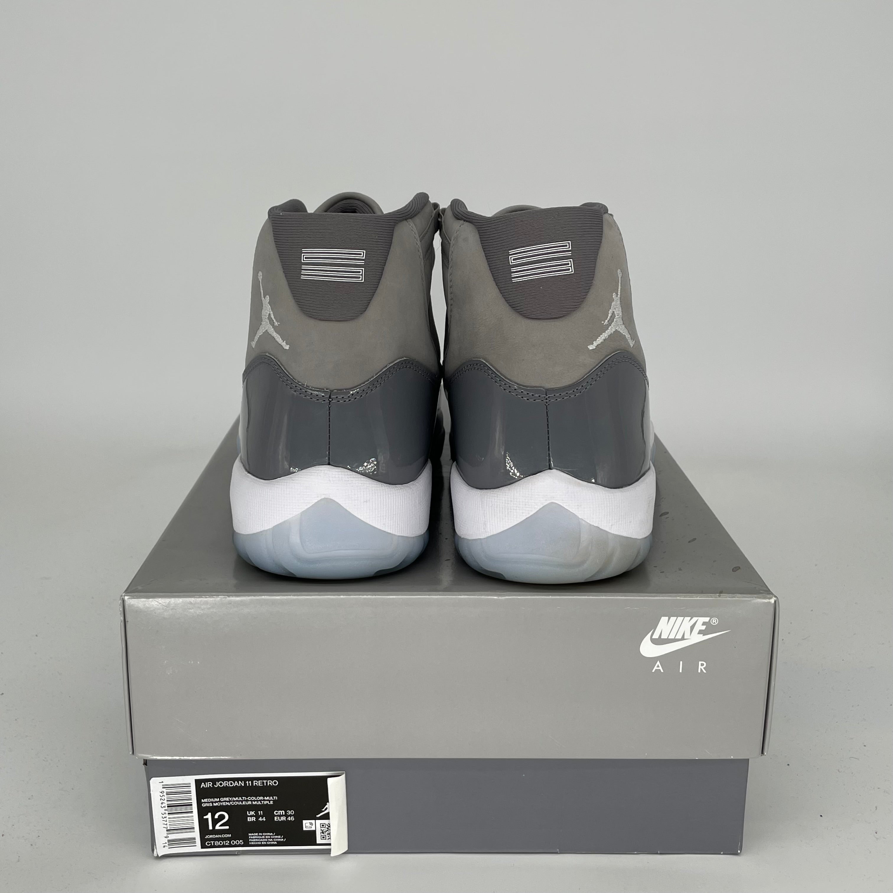 AIR JORDAN 11 Retro Cool Grey Men's Basketball Shoes Size 12 (CT8013-005) - Perfect for Game Day & Streetwear Fashion