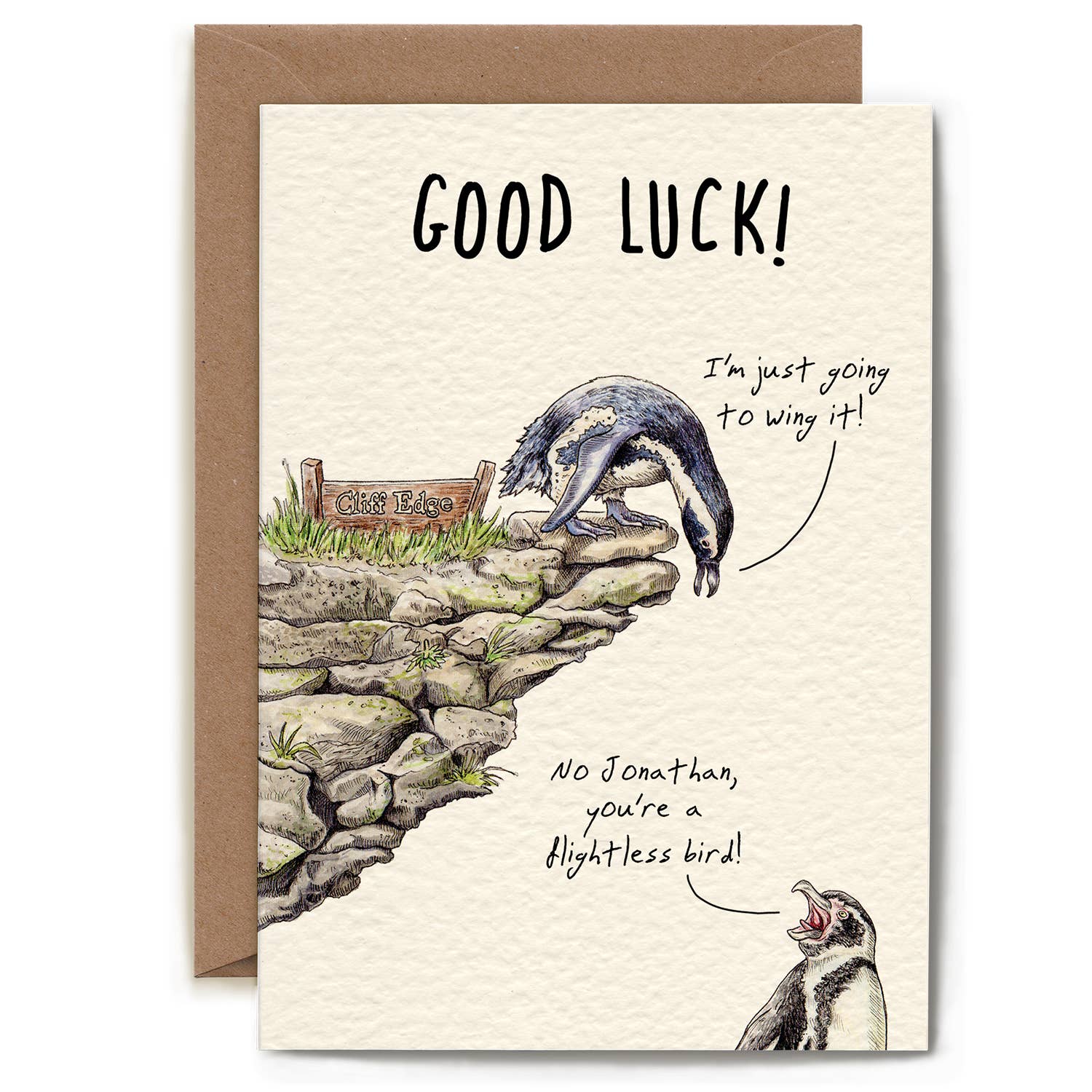 Hester & Cook Flightless Bird Greeting Card - Elegant Stationery for Birthdays, Thank You & Special Occasions - Perfect for Handwritten Notes & Gifts