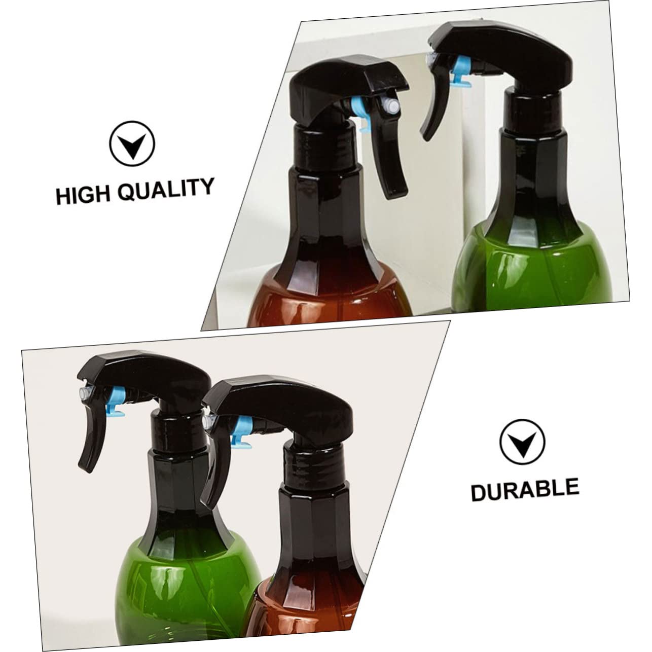 Mikinona 2 Pack 550ml Plastic Spray Bottles - Hairdressing & Barber Sprayer, Garden Watering Can, Cleaning Spray Bottle for Salon, Gardening & Home Use