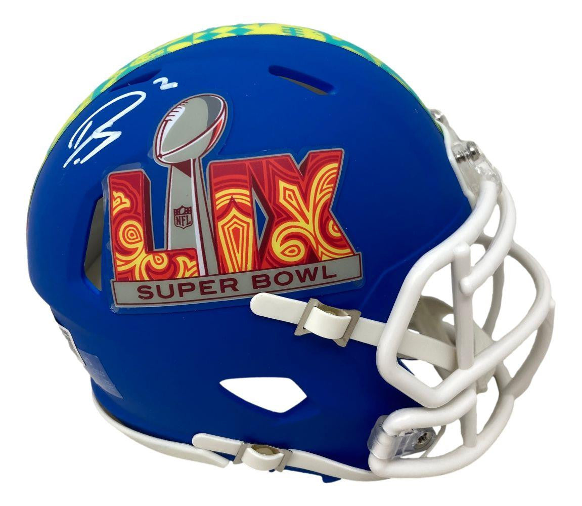 Darius Slay Signed Philadelphia Eagles Super Bowl LIX Mini Speed Helmet - Authentic Autographed Collectible Football Memorabilia for Fans, Display, and Gifts