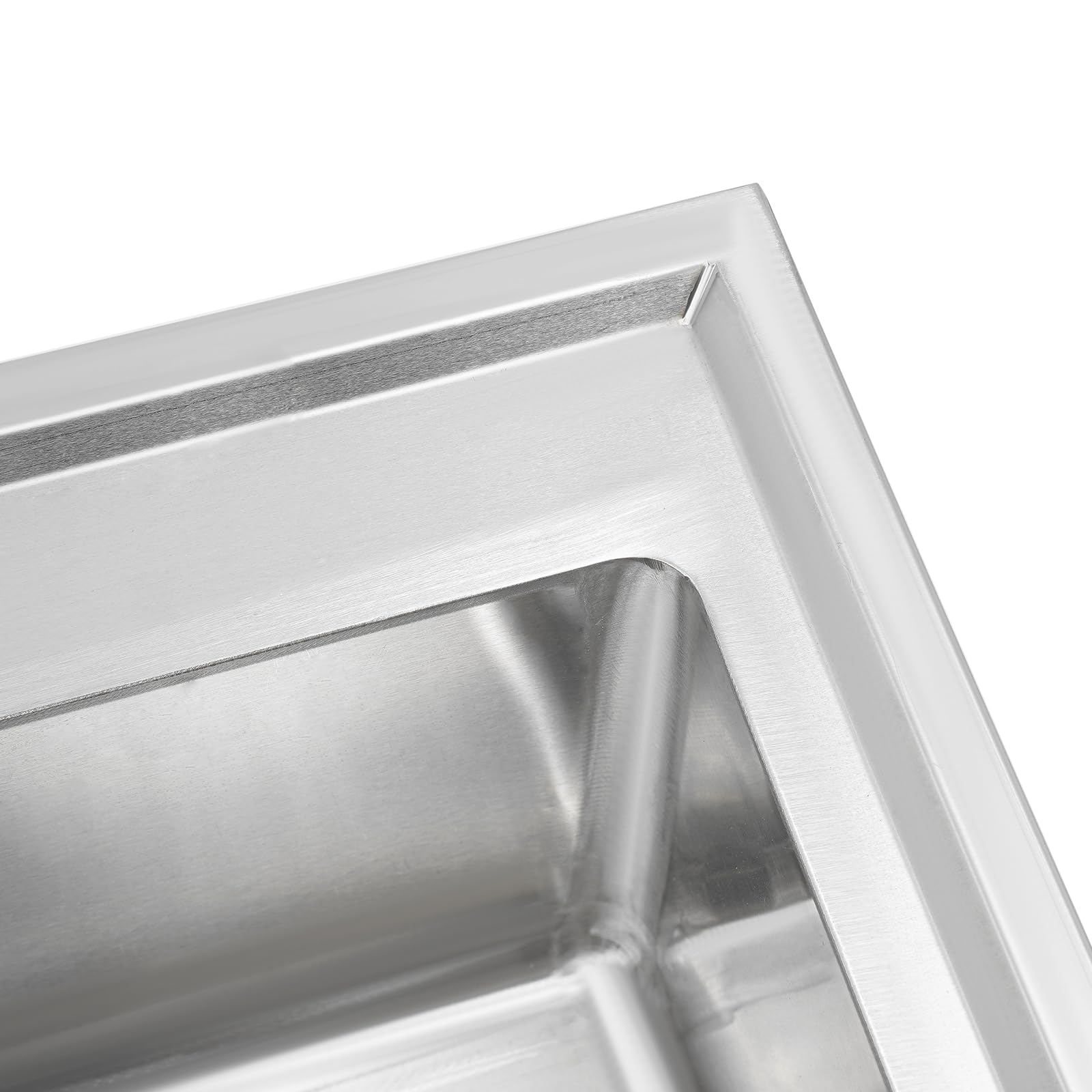 3 Compartment Stainless Steel Drop-In Sink for Commercial Kitchens | 37x18.5x10 Inch Heavy Duty Workstation Sink | Ideal for Restaurants, Catering, and Food Prep Areas