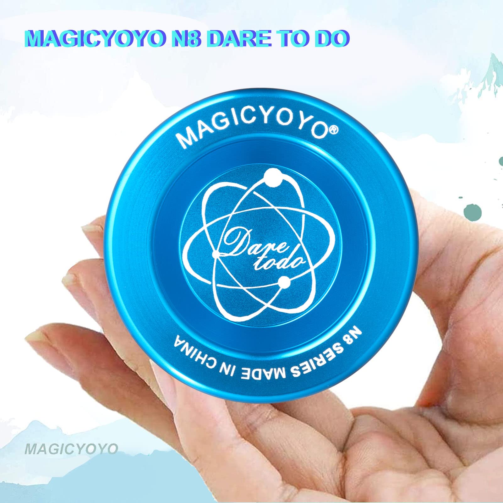 MAGICYOYO N8 Professional Unresponsive Aluminum Metal Yoyo for Kids & Advanced Players - Includes Yoyo Glove, Holster & 6 Strings - Perfect for Tricks, Competitions & Skill Development