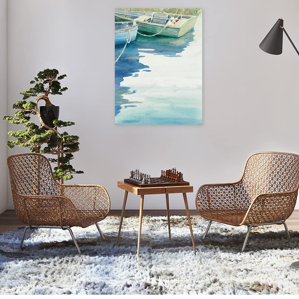 Calm Reflections Canvas Wall Art - 24x32 Inch Ready to Hang Painting by Kathleen Denis - Modern Home Decor for Living Room, Bedroom, Office & More - Perfect for Relaxing Spaces & Meditation Rooms