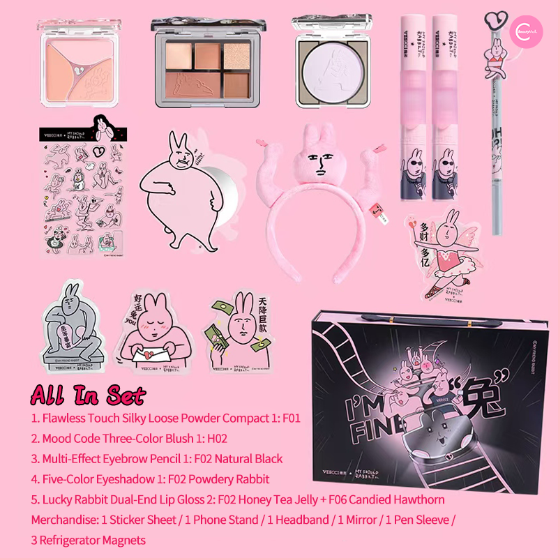 VEECCI x Pink Bunny YOU Series Surprise Gift Box - Cute Collectible Figures, Perfect for Birthday Gifts, Party Favors & Home Decor