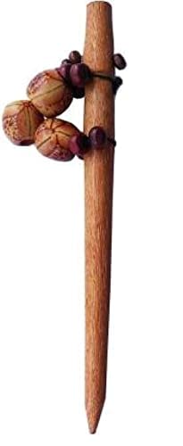 MOOLYAVAAN Handmade Wooden Hair Stick for Women - Traditional Brown Juda Pin, Bun Stick Hair Accessories (Pack of 3) | Perfect for Updos, Braids & Special Occasions