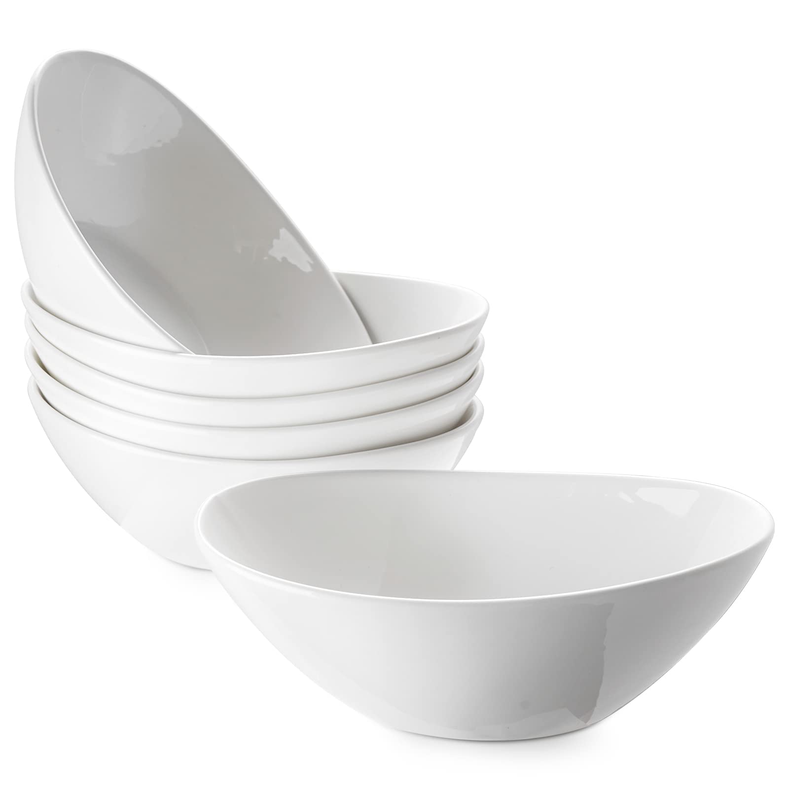 DOWAN 32oz Soup Bowls & 16oz Serving Bowls Set of 10 - Ceramic Dinnerware for Soup, Salad, Pasta, Ice Cream - Perfect for Home, Restaurant, Party Use