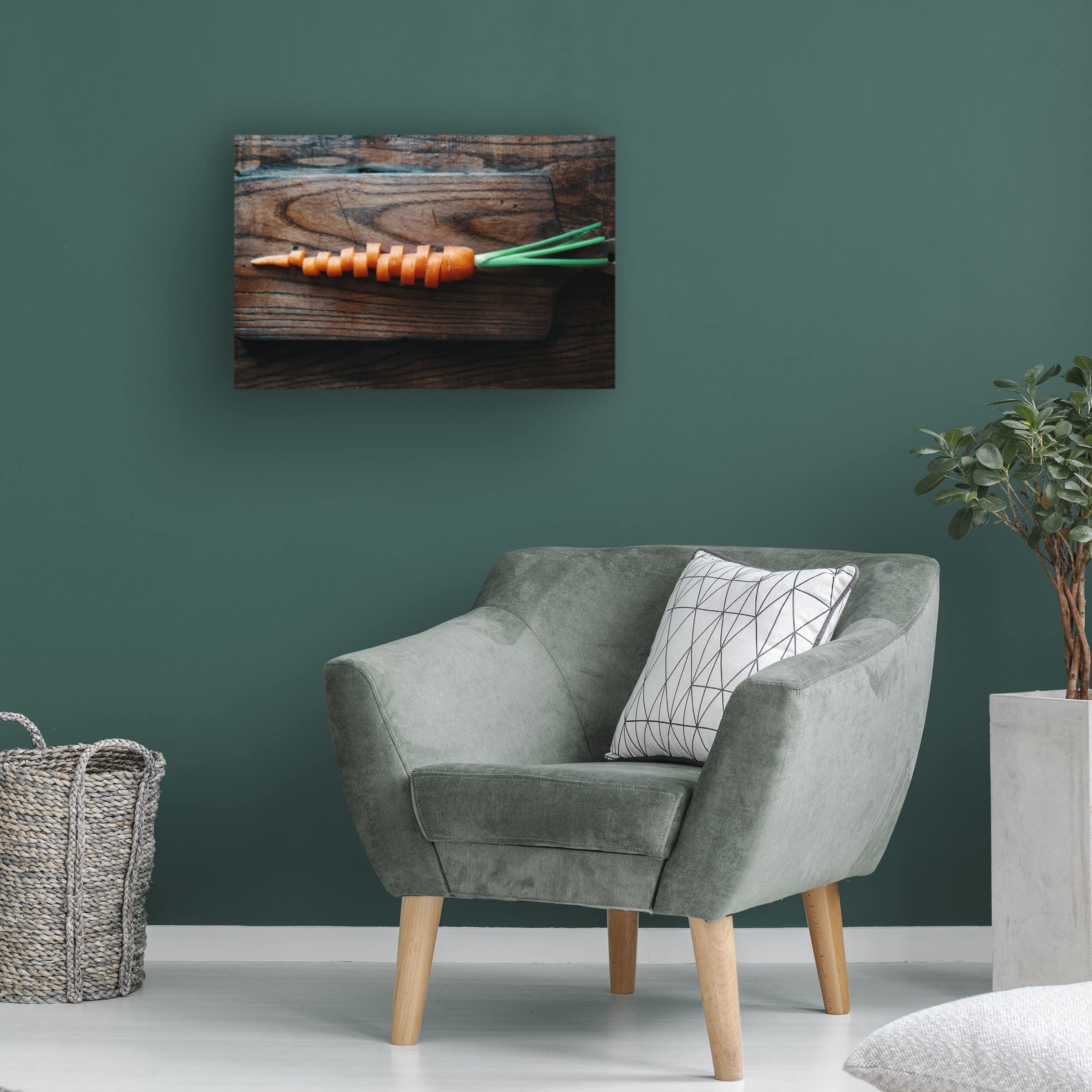 Trademark Fine Art 'Vegitality' Canvas Wall Art Print by Aleksandrova Karina - Modern Botanical Decor for Living Room, Bedroom & Office