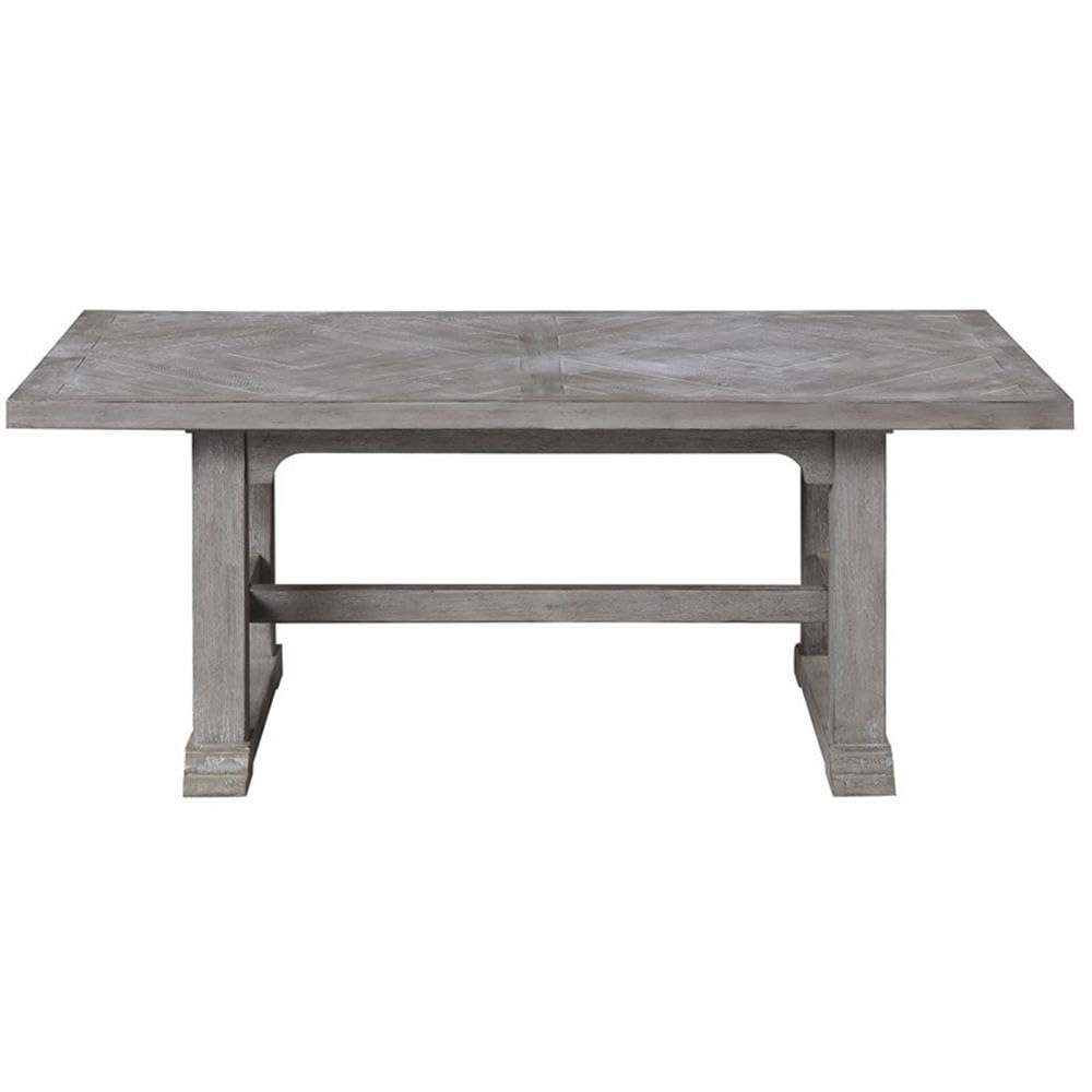 BOWERY HILL Dove Gray Coffee Table - Modern Living Room Accent Table with Storage Shelf - Perfect for Small Spaces, Apartments & Home Decor