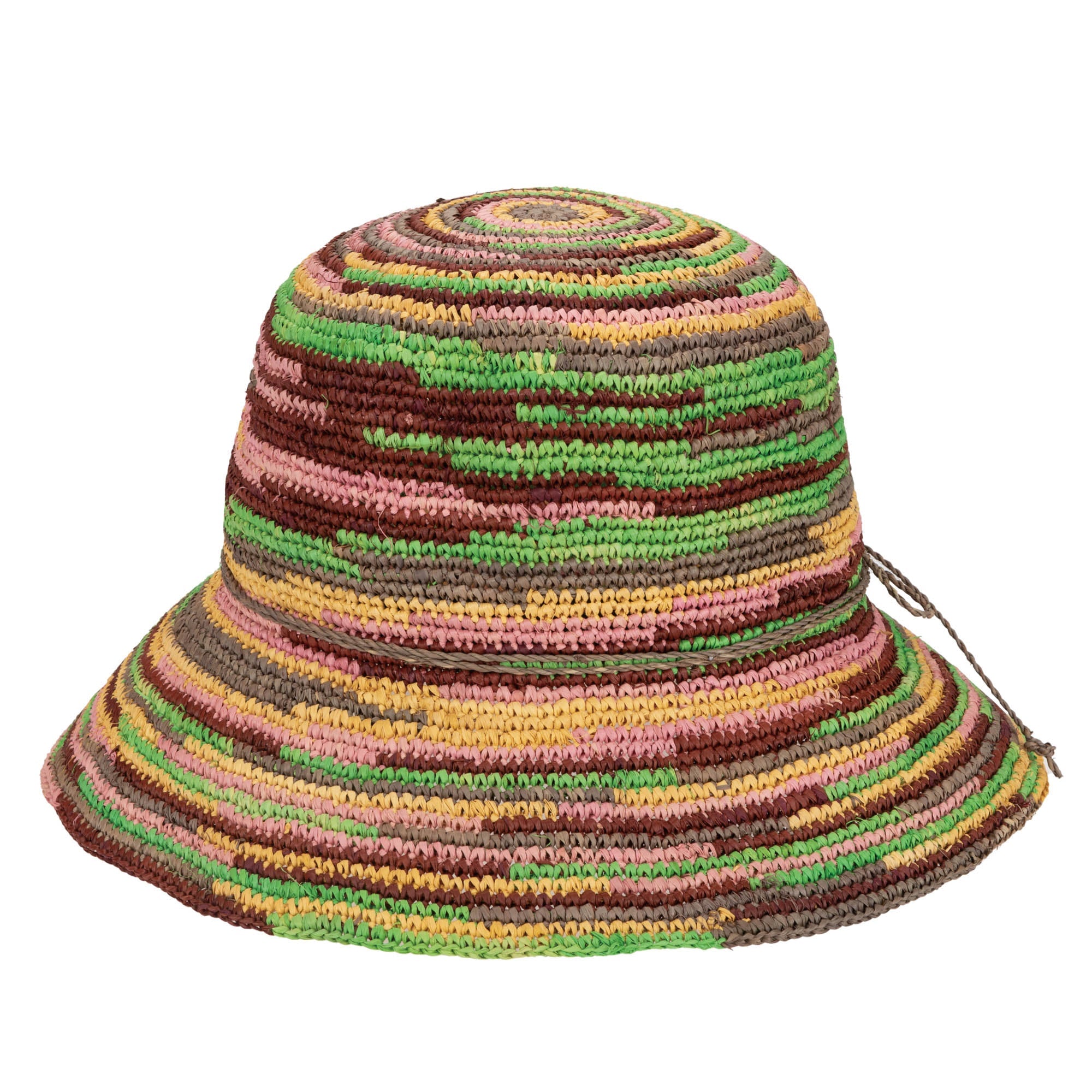 Iris Women's Crochet Raffia Packable Bucket Hat - Wide Brim Sun Hat for Women, UPF 50+ UV Protection, Foldable Travel Hat for Beach, Vacation & Outdoor Activities (RHS3109)