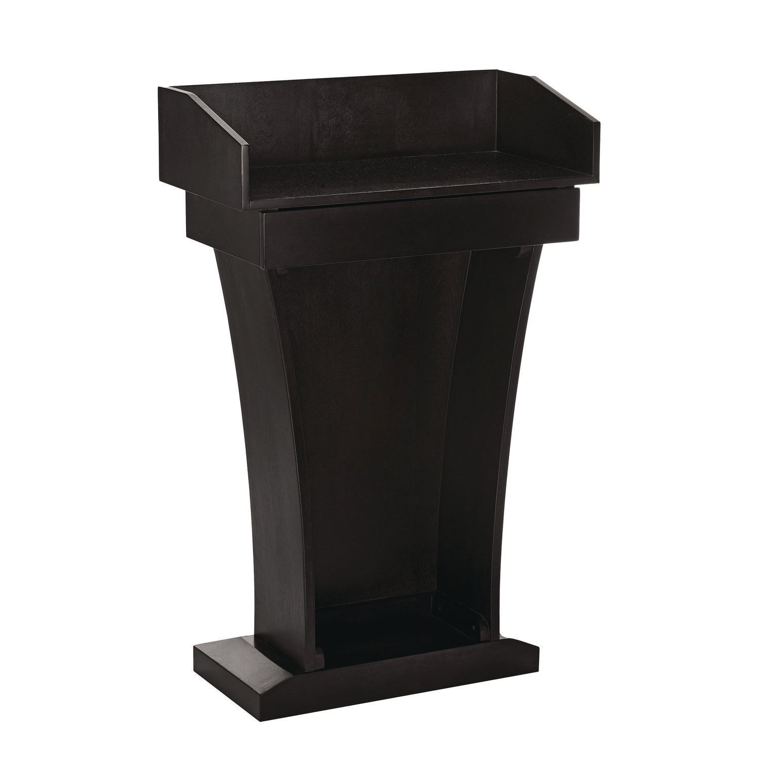 AdirOffice Wooden Standing Podium Lectern with Storage Drawer - 27.55 x 14 x 43.3 Inches, Black - Perfect for Presentations, Speeches, Church Services & Classrooms