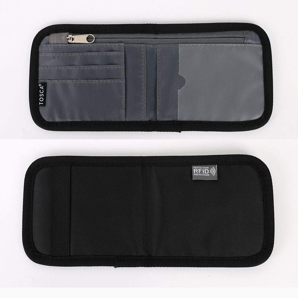 Tosca TCA009 RFID Blocking Bi-Fold Travel Wallet for Men & Women - Secure Passport Holder & Credit Card Protector - Perfect for Air Travel & Daily Use