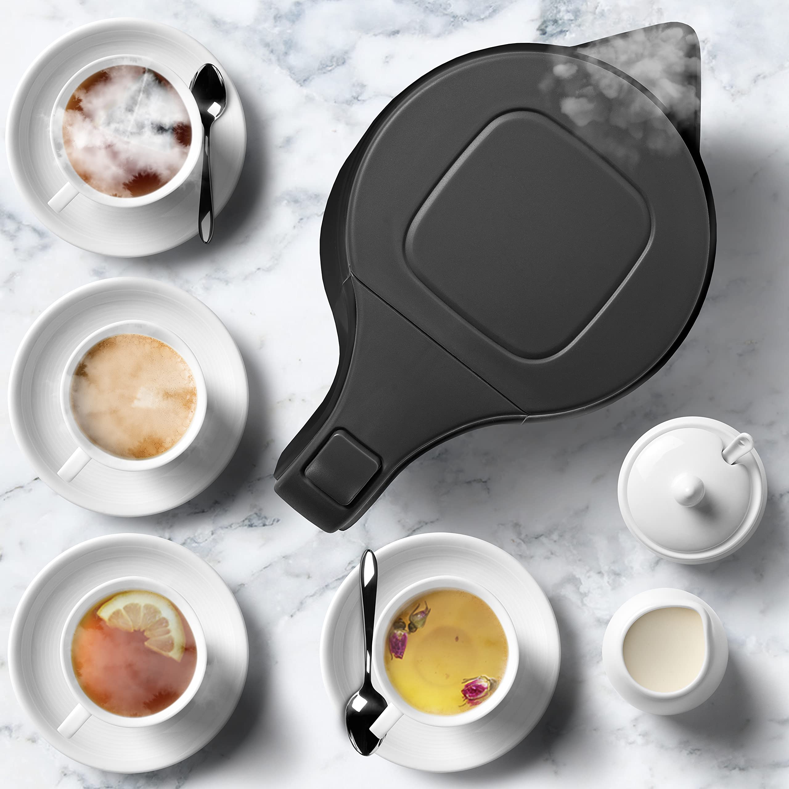 **Duronic EK17BK Fast Boil Electric Kettle - Cordless, Quiet & Safe with Dry Protection - Perfect for Tea, Coffee, Hot Chocolate & Soup - Black**    *(Ideal for Home, Office, Dorm & Travel - Quick & Convenient Hot Water Boiler for Daily Use)*