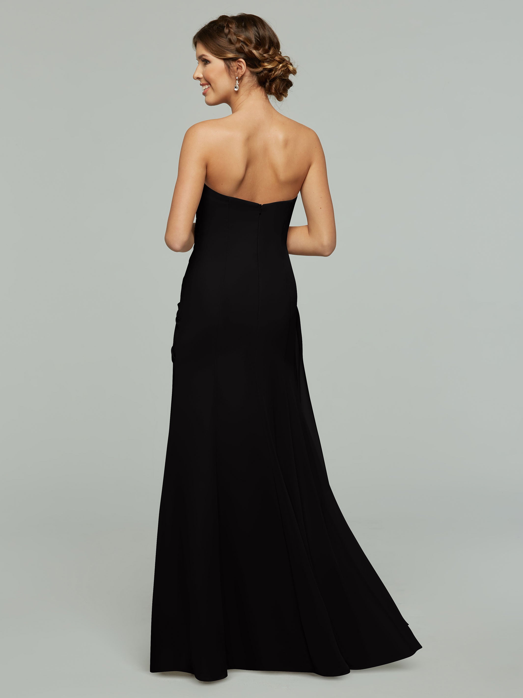 Elegant Strapless Sweetheart Chiffon Bridesmaid Dress with Ruching - Perfect for Weddings, Formal Events & Special Occasions
