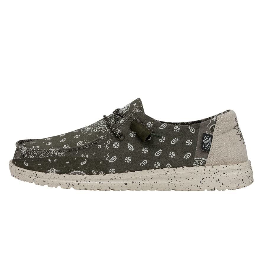Hey Dude Women's Wendy Patch Geo Bandana Slip-On Shoes - Size 8 | Comfortable & Lightweight Casual Shoes for Women | Perfect for Walking, Travel & Everyday Wear