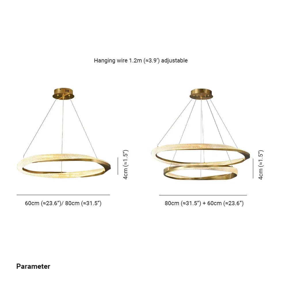 Modern Round LED Pendant Light - Elegant Luxury Ceiling Lighting Fixture for Dining Room, Kitchen Island, Living Room & Bedroom