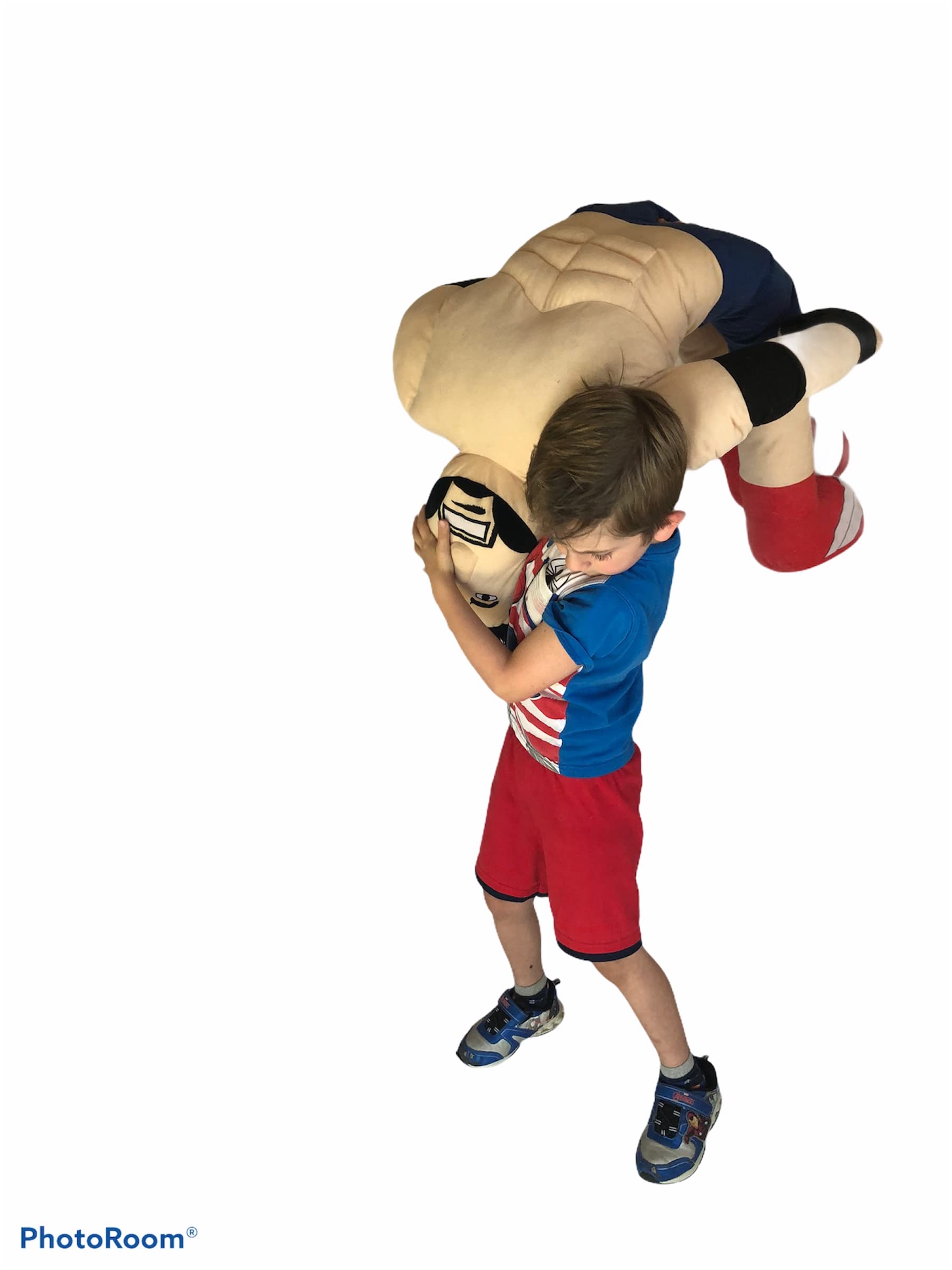 4FT Tall Stuffed Doll - Black Plush Toy for Kids Room Decor