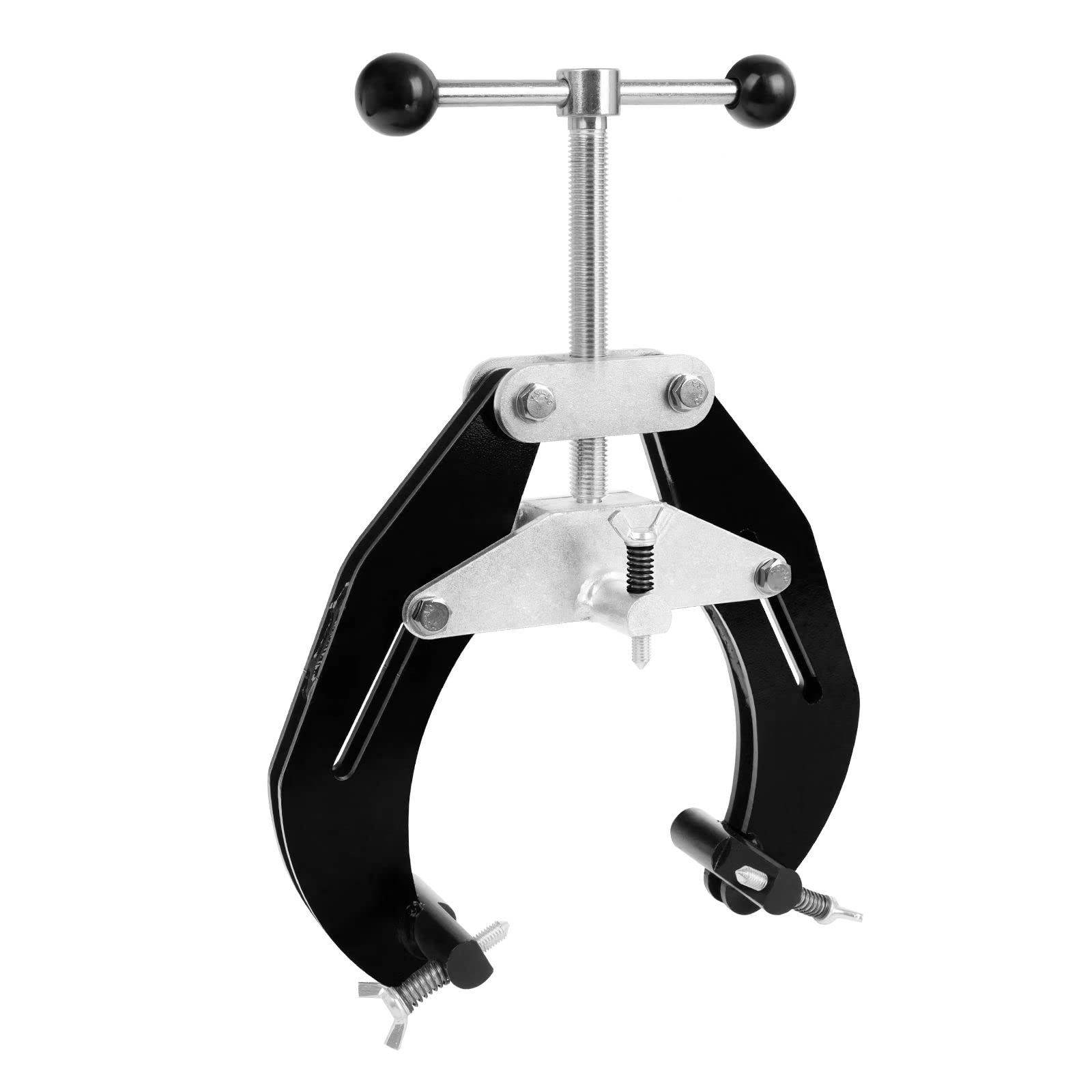 Steel Pipe Clamp 2-6 Inch | High Strength Pipe Alignment Tool with Quick-Acting Screws | Lightweight & Durable Hand Tool (Black) | Perfect for Plumbing, HVAC, and Metalworking Projects