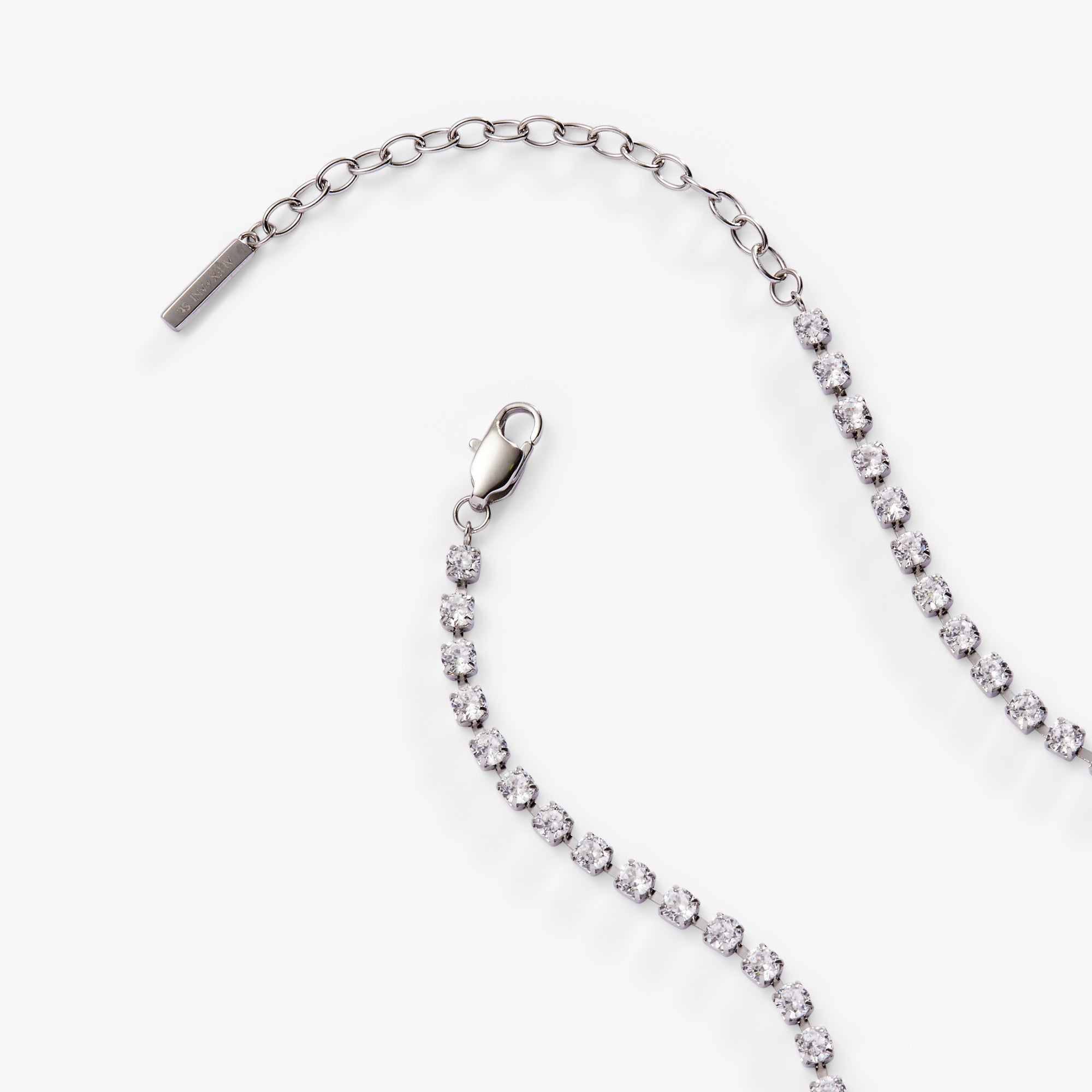 14K Gold Plated Crystal Tennis Chain Necklace for Men & Women - Elegant Layered Necklace for Parties, Weddings & Everyday Wear