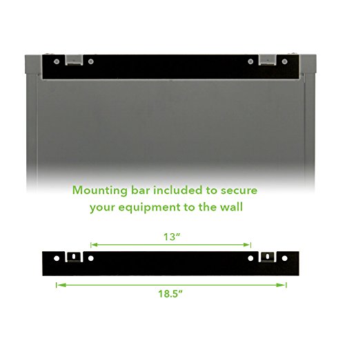 NavePoint 9U Wall Mount Network Server Rack - 19 Inch Cabinet Enclosure with Lockable Glass Door & Adjustable Shelves | Perfect for Data Centers, Home Offices & IT Closets