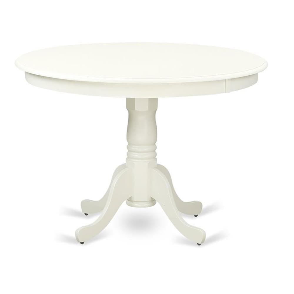 East West Furniture HLVA3-LWH-W 3-Piece White Linen Dining Set with 42
