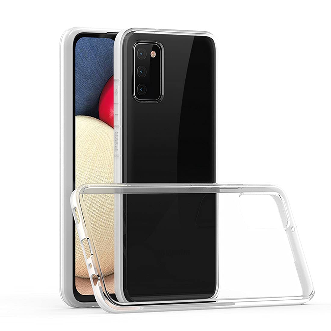 Shockproof Clear TPU Case for Samsung Galaxy A02S - Baseball Design, Durable Protection