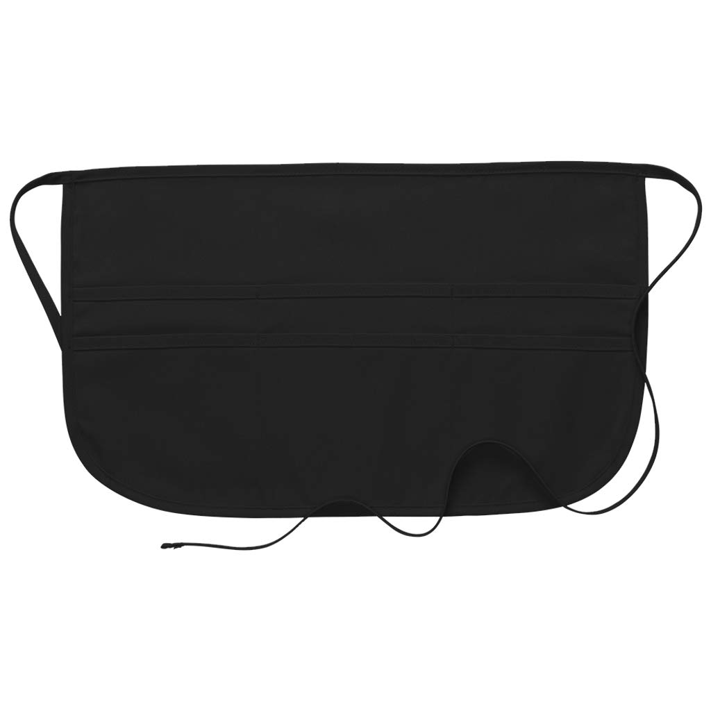 Premium Waist Apron with 6 Pockets - Heavy Duty Work Apron for Chefs, Waiters & Bartenders - Ideal for Cooking, Serving & Hospitality Use