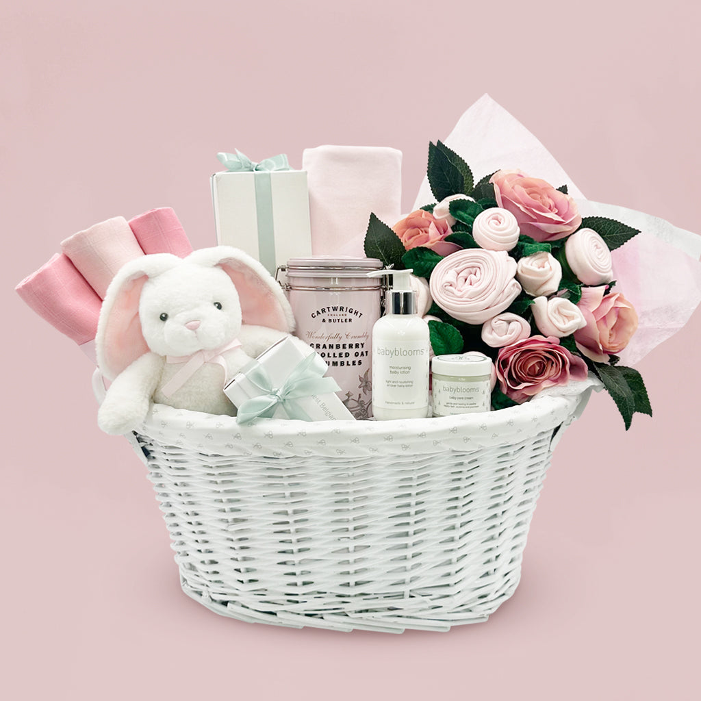 Luxury Baby Gift Basket for New Parents - Pink | Perfect for Baby Showers, Birthdays & Newborn Welcome Gifts