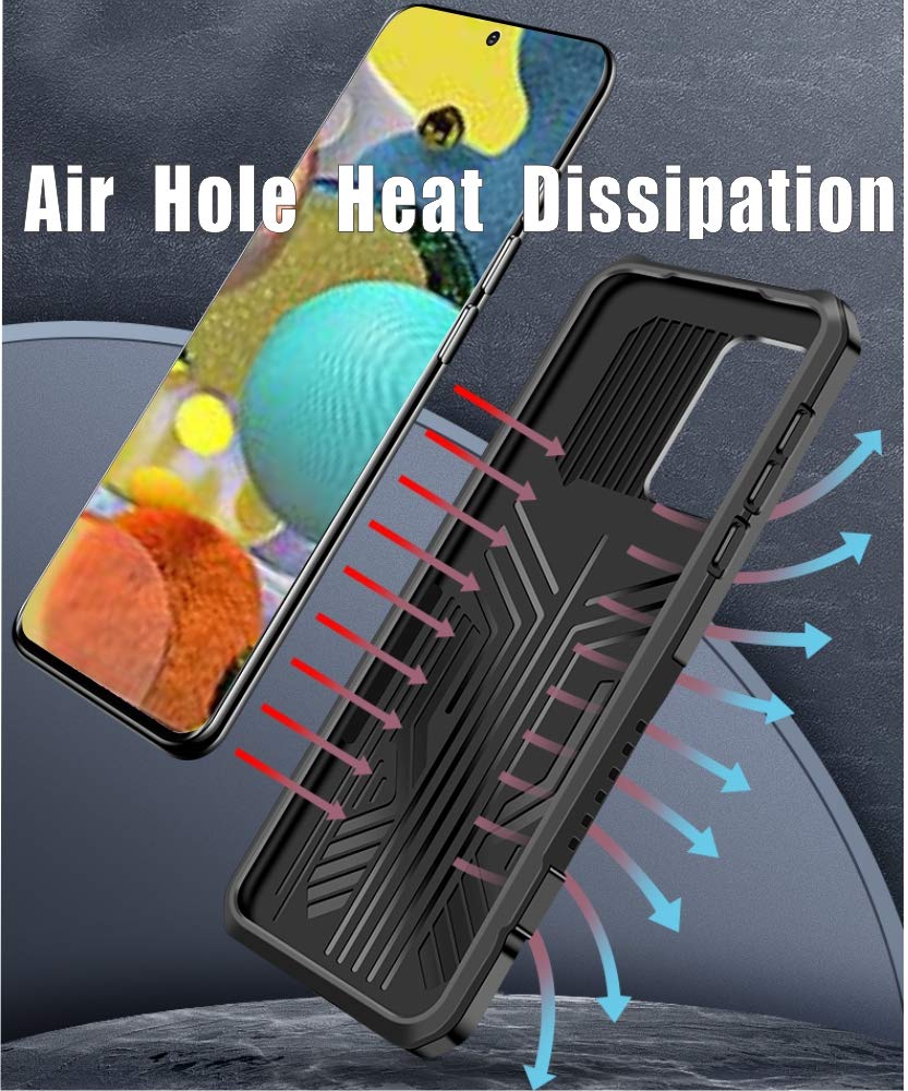 Folmeikat Samsung Galaxy A51 5G Case (2020 Model Only) - Military Grade Protection with Built-in Screen Protector, Belt Clip & Kickstand - Shockproof Phone Cover for 6.5