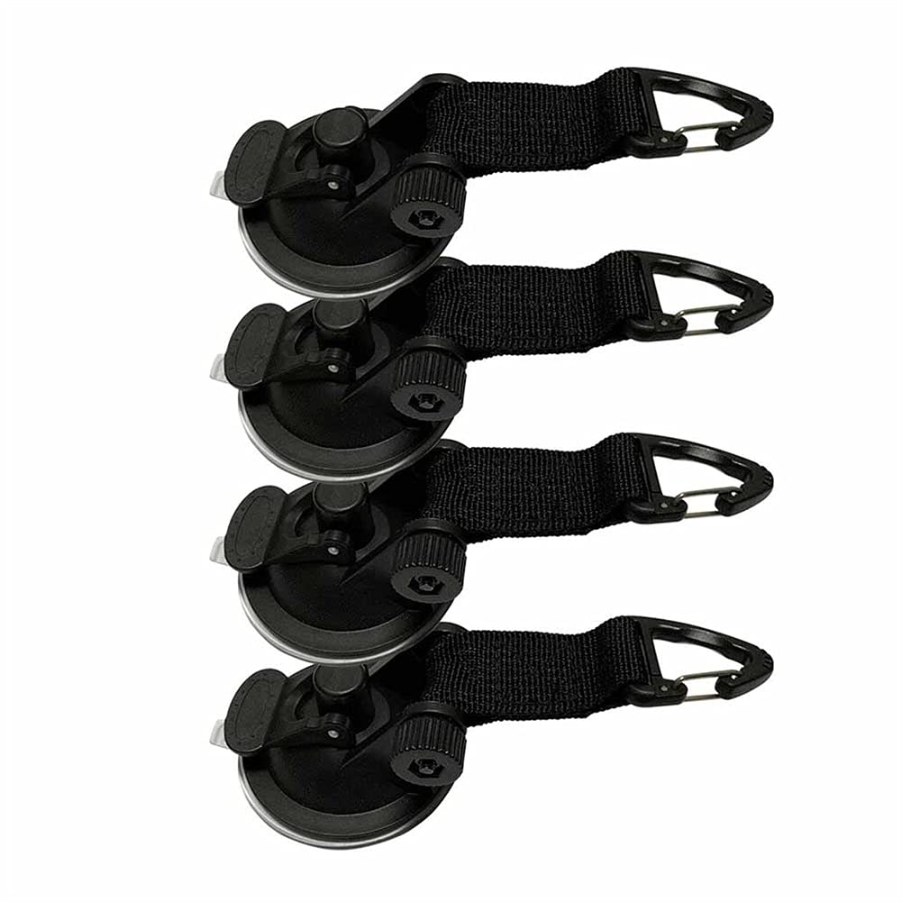 4PCS Outdoor Suction Hooks for Camping Tarp, Car Awning & Pool Cover - Universal Tie Down Hooks