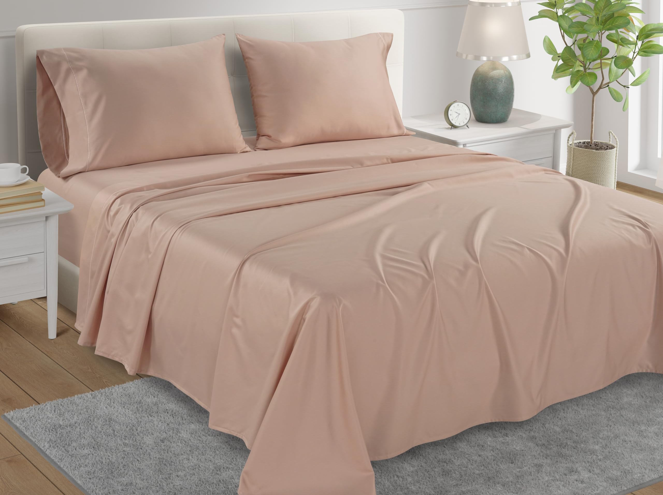 Luxury 100% Egyptian Cotton Queen Bed Sheet Set - 800 Thread Count, 15