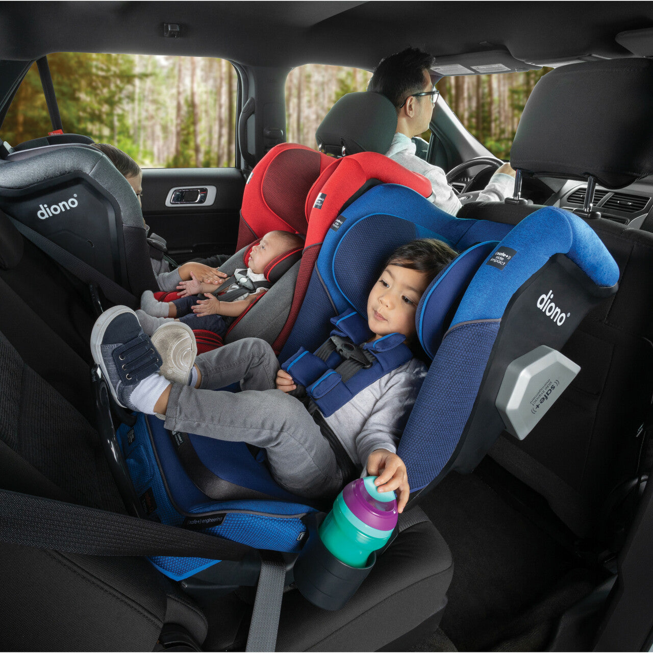 Diono Radian 3QXT SafePlus Convertible Car Seat - 3-in-1 Rear Facing, Forward Facing & Booster Seat for Kids 5-120 lbs | Premium Safety Features for Infants to Big Kids | Perfect for Family Travel & Daily Commutes