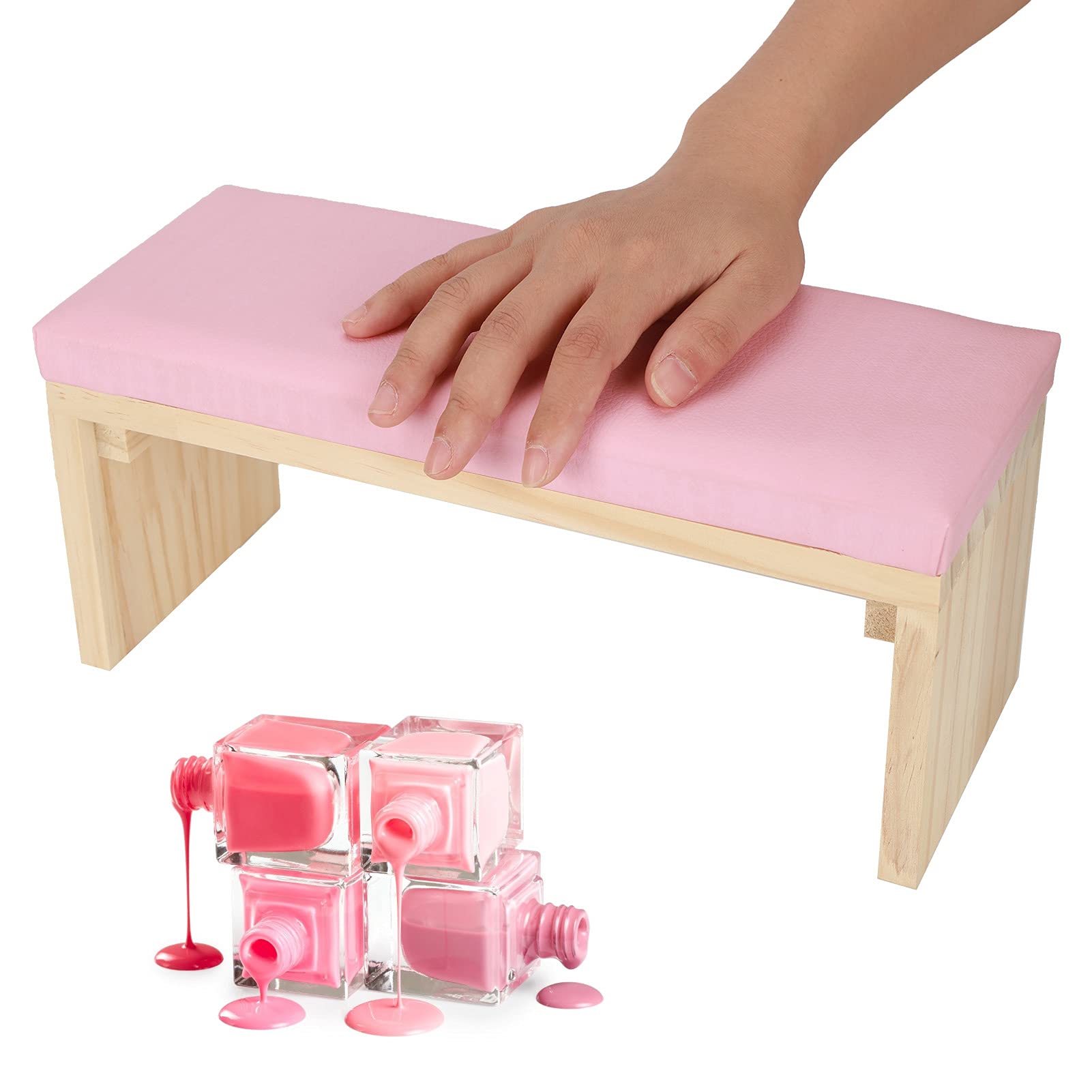 Premium Soft PU Leather Nail Arm Rest for Acrylic & Gel Nails - Ergonomic Hand Cushion Support for Nail Salon, Manicure & Pedicure Treatments - Perfect for Nail Technicians & Home DIY Beauty Care