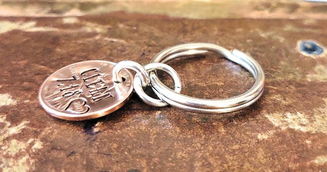 Personalized SOBER Sobriety AA NA Anniversary Keychain - Recovery Coin & Lucky Penny Gift for Clean & Sober Life - Perfect for 1 Year, 5 Year, 10 Year Milestones in Addiction Recovery Programs