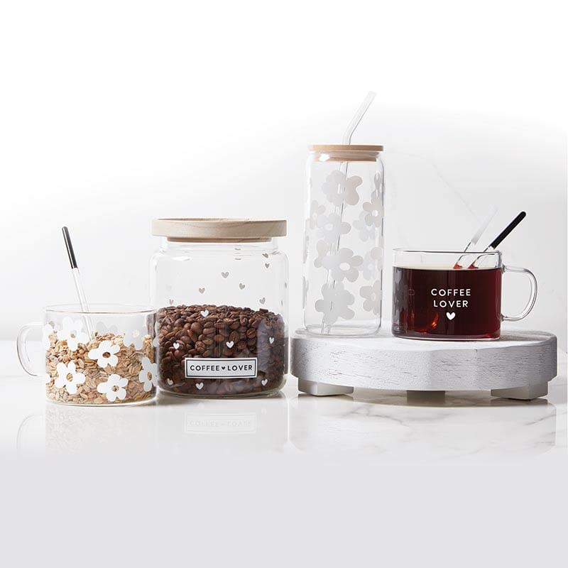 Santa Barbara Design Studio 50-Ounce Glass Coffee Canister - Airtight Coffee Storage Container for Freshness - Perfect for Kitchen, Pantry & Coffee Lover Gifts