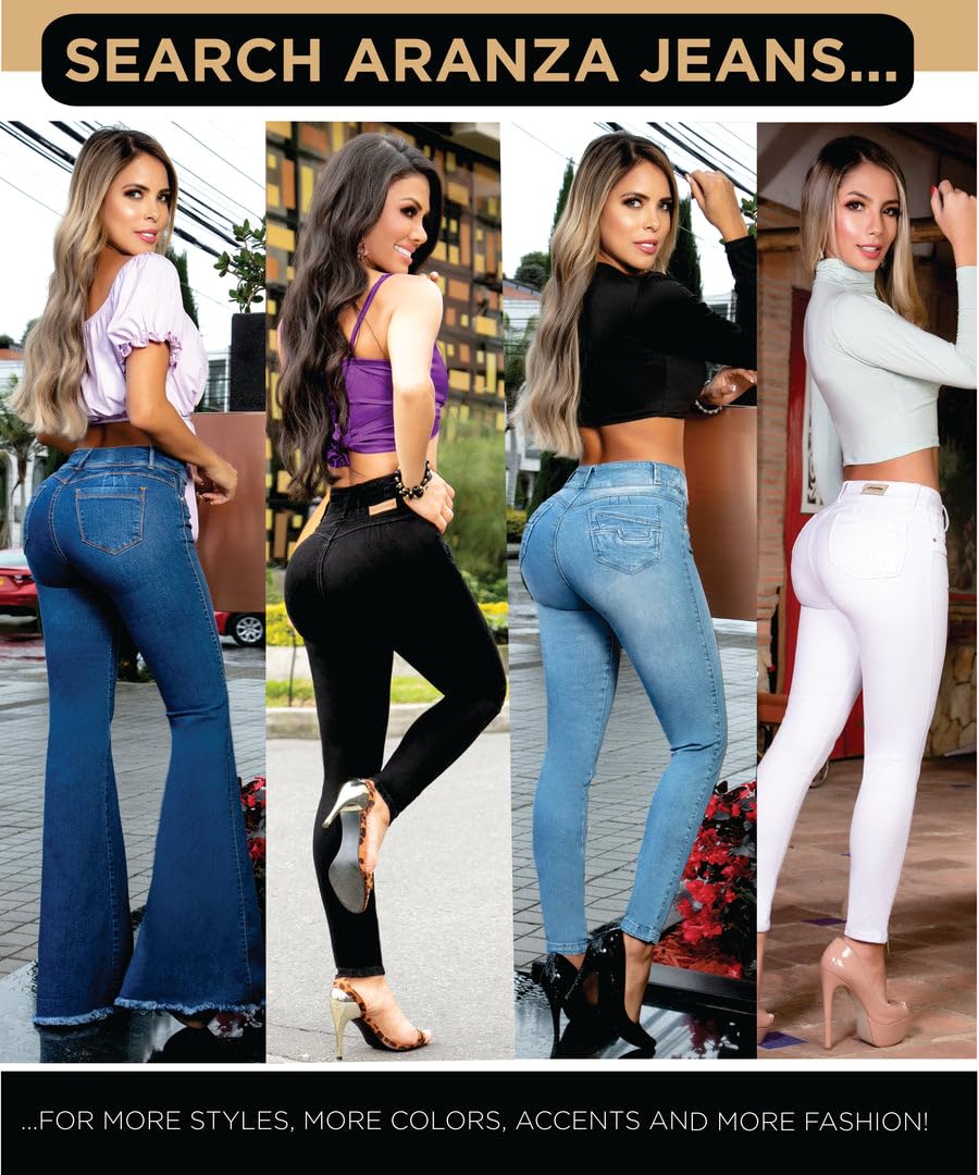 **Best Colombian Butt Lifting Jeans for Women - Boot Cut Denim Pants in Blue | Slimming & Shaping High-Waisted Jeans | Perfect for Casual Wear, Night Out & Body Confidence**