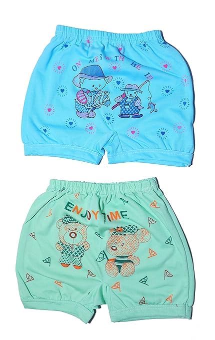 **SSE Baby Boys & Girls Unisex 100% Cotton Printed Bloomers & Panties Combo Pack of 12 - Soft, Breathable & Comfortable for Daily Wear, Playtime & Sleep**