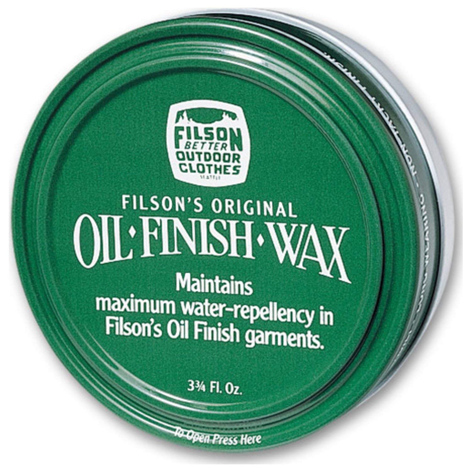 Filson Oil Finish Wax 11069033 - Waterproof Leather & Fabric Protector for Boots, Jackets & Outdoor Gear | Ideal for Hiking, Camping & Workwear