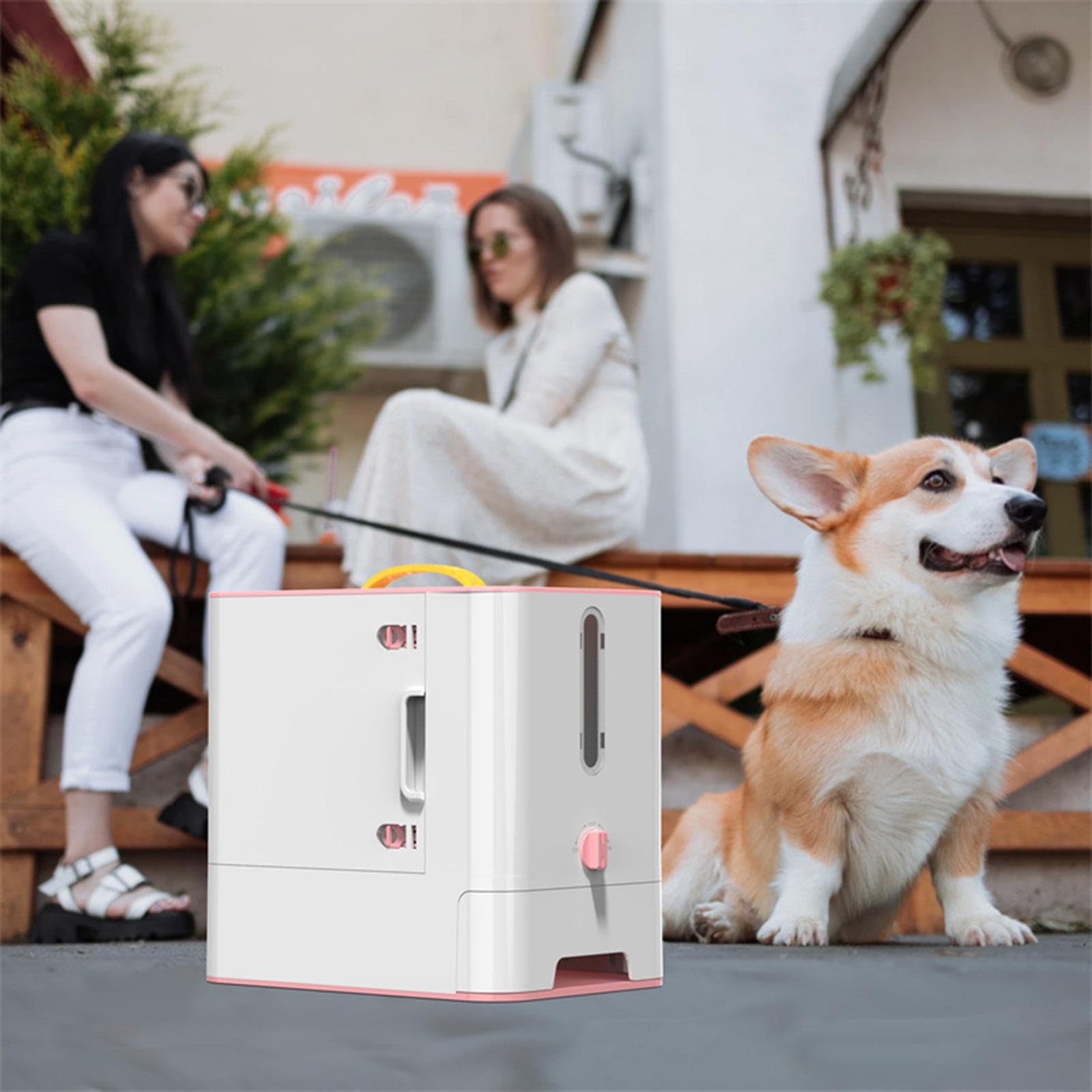 Enakshi® Airtight Pet Food Storage Container with Handle - 5L/20 Cups Large Capacity for Dog & Cat Food Treats - BPA-Free Plastic, Easy to Clean - Perfect for Home, Travel & Outdoor Use - Pink