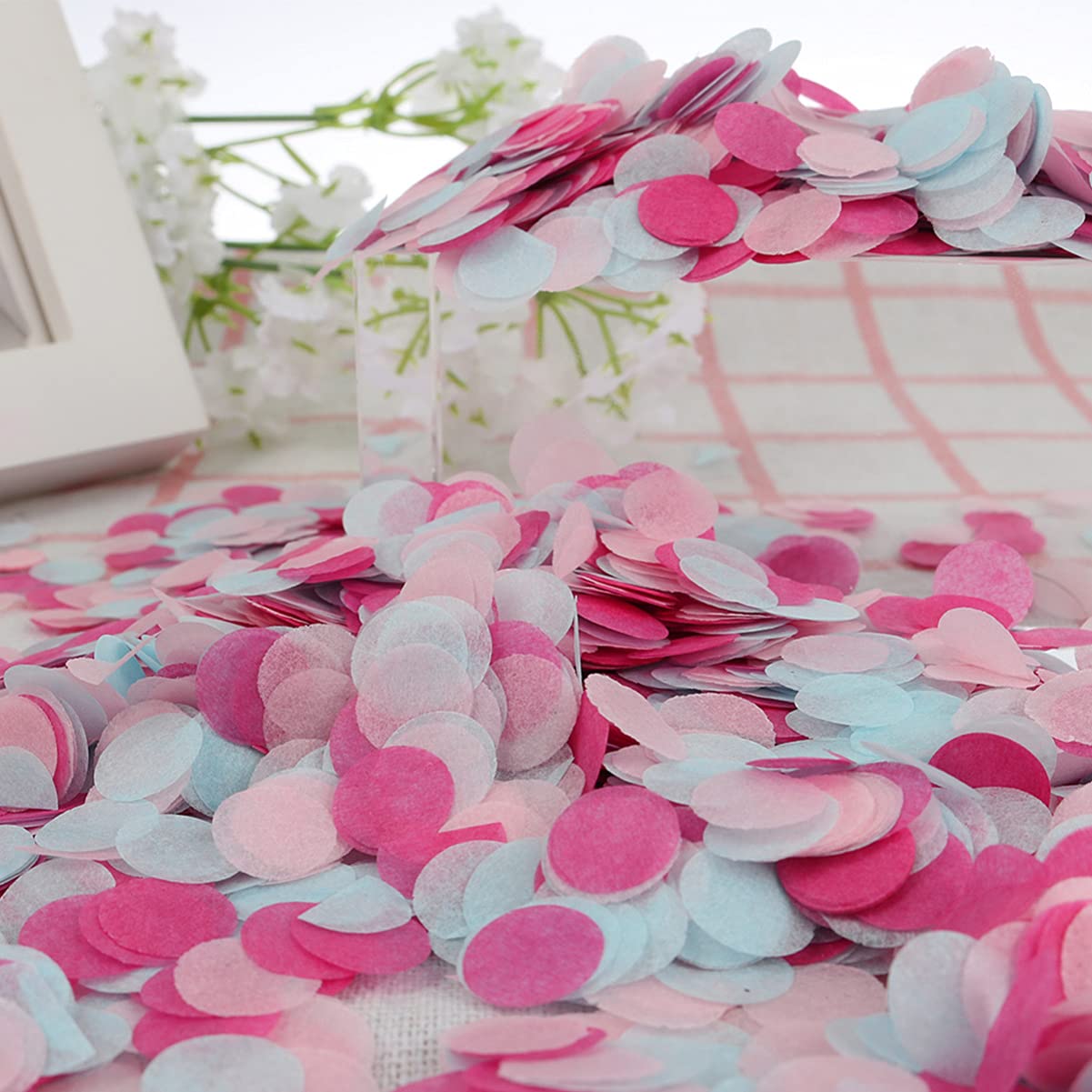 Toddmomy Rose Gold & Blue Confetti Glitter Tissue Decor for Weddings, Birthdays, Parties - Balloons, Roses & Accessories for Party Decorations & Celebrations