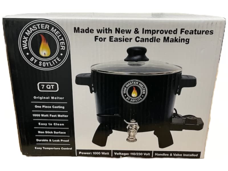 Premium Wax Melter for Candle Making - 7 Quart Capacity with Easy Pour Spout - Ideal for DIY Soy Wax, Beeswax & Paraffin Candles - Perfect for Home Candle Businesses & Craft Workshops - by Soylite Candles