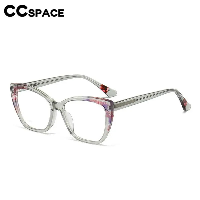CCspace Unisex Full Rim Large Square Acetate Eyeglasses Frame 56940 - Stylish & Durable for Work, Reading & Everyday Wear