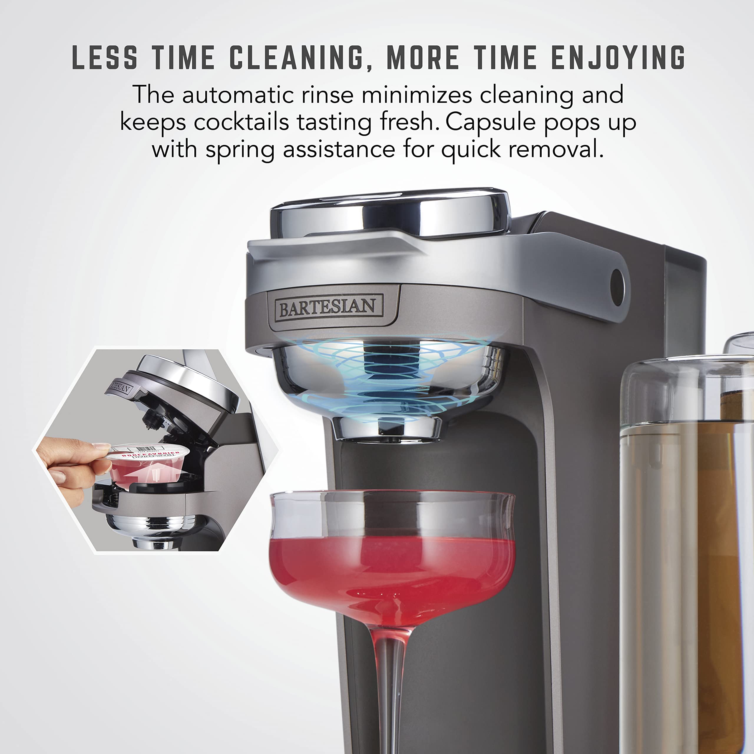 Bartesian Duet Cocktail Machine with 2 Glass Spirit Bottles (Renewed) - Premium Home Bar Mixer for Margaritas, Martinis & More | Perfect for Parties, Entertaining & Home Cocktail Making
