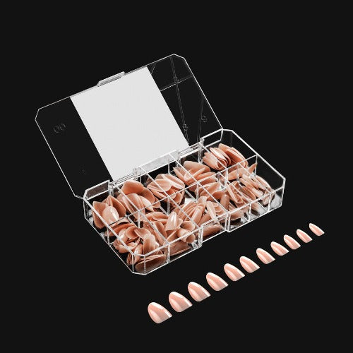 Apres Gel X Neutral Nude Short Round Press-On Nails 150pc - Natural French Manicure for Everyday Wear & Special Occasions