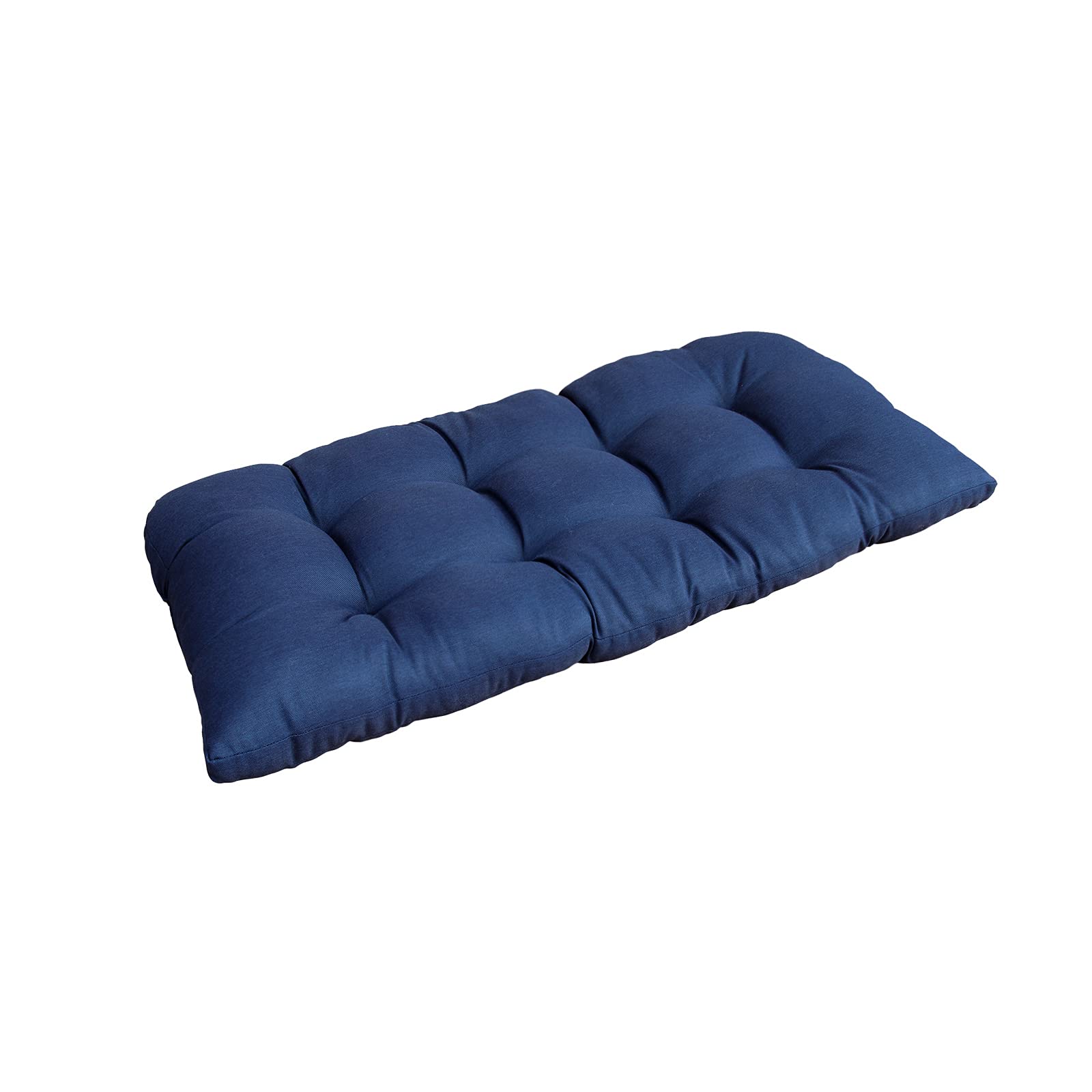 BOSSIMA Indoor Outdoor Swing Bench Loveseat Cushion - Tufted Patio Seating Cushions Navy Blue - Waterproof & Weather-Resistant for Garden, Porch, Backyard Relaxation