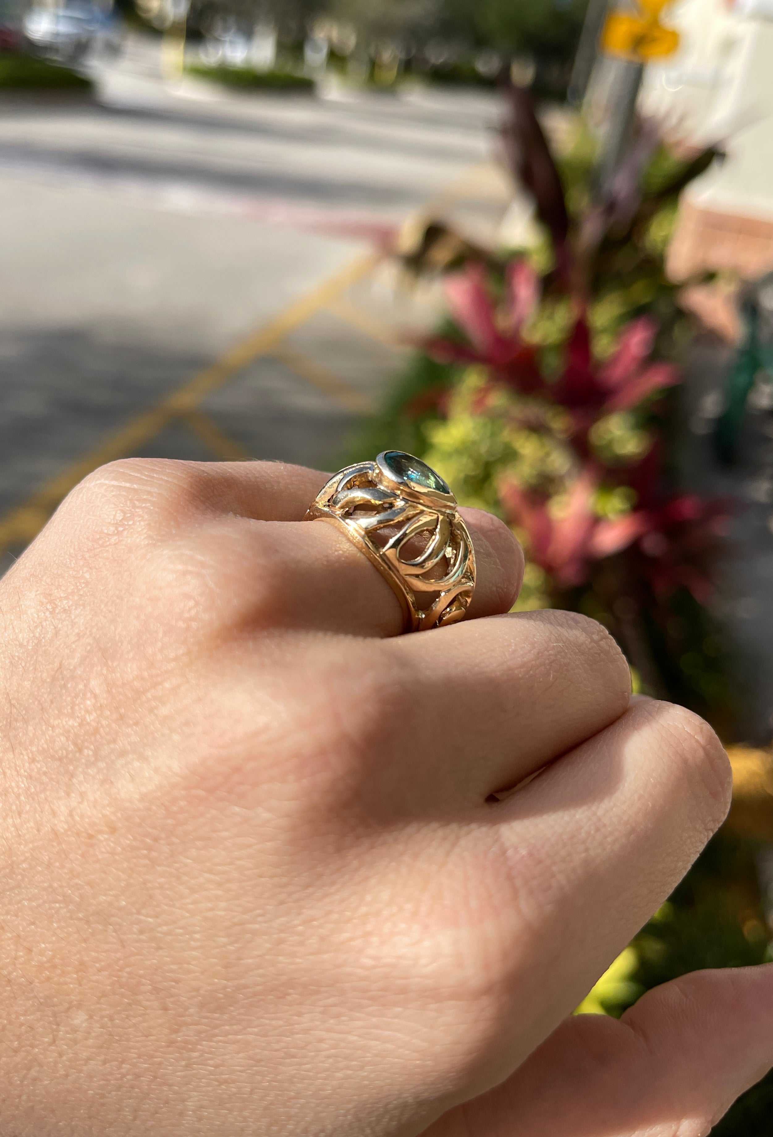 2.20 Carat Natural Colombian Tiger Stripe Emerald Pear Cut Solitaire Ring in 14K Gold - Perfect for Engagement, Wedding & Anniversary Gifts